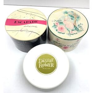 Vintage Shulton Bath Powder Lot Desert Flower Escapade Friendship Garden NOS Set